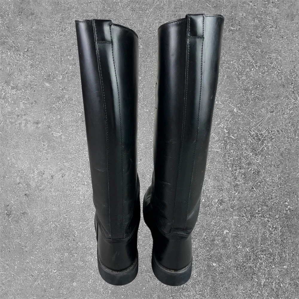 Bates Floataways Tall Leather‎ Boots Mens 8 E Black Military Uniform Riding USA